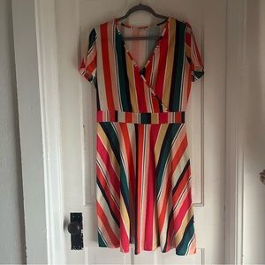 MSBASIC Women's striped dress size large